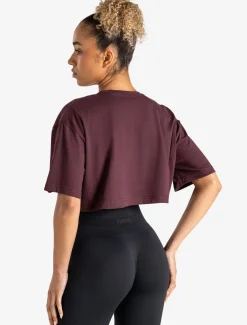 Graphic Crop T-Shirt Raisin