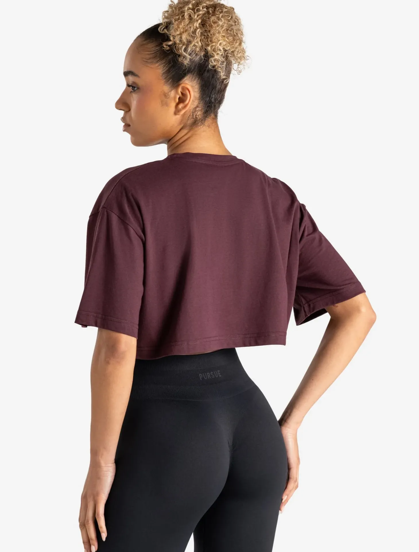 Graphic Crop T-Shirt Raisin