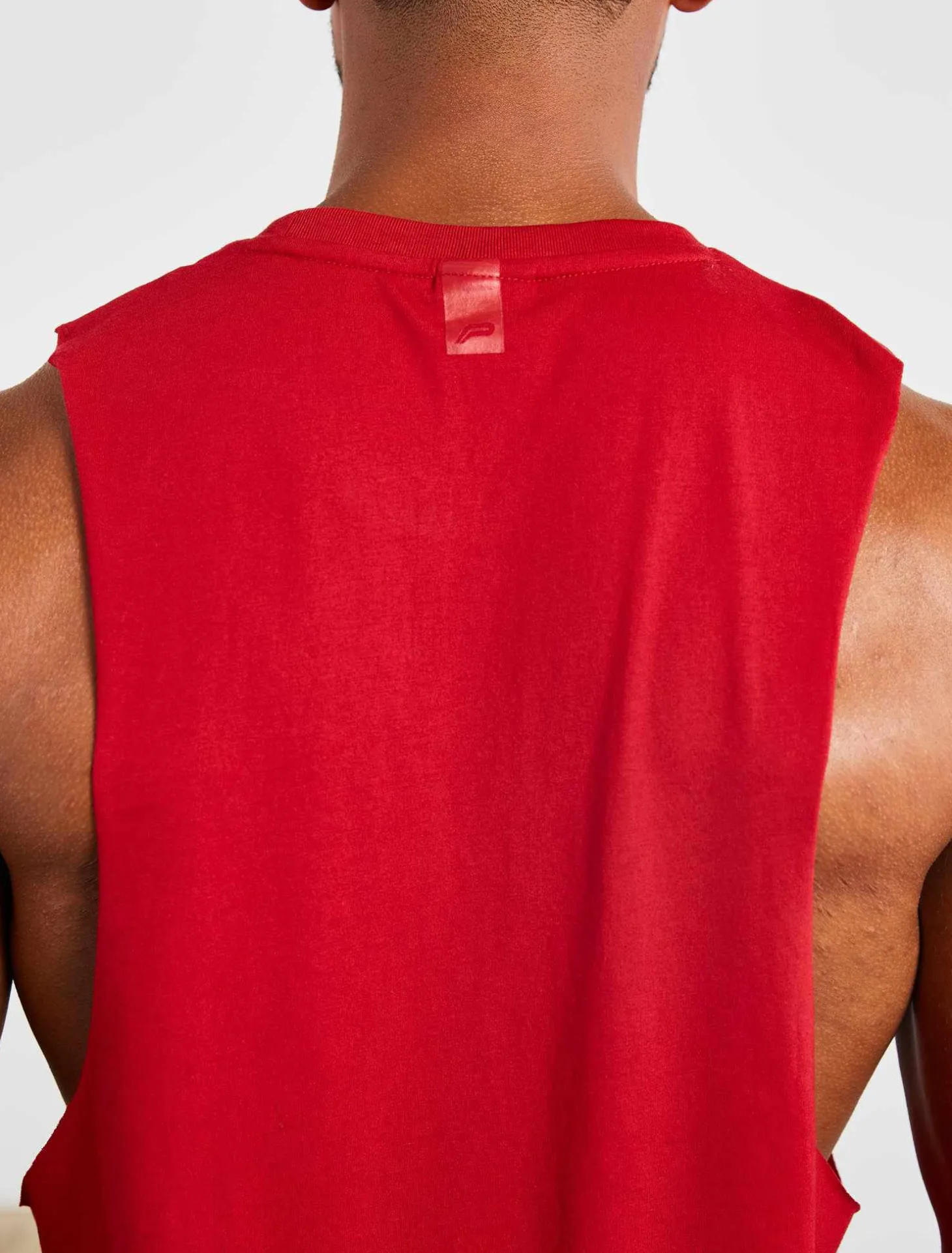 Graphic Drop Arm Tank Maroon
