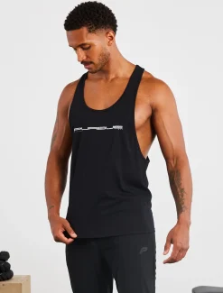 Graphic Stringer Vest Black