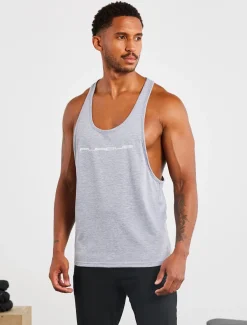 Graphic Stringer Vest Grey Marl
