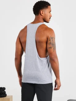 Graphic Stringer Vest Grey Marl