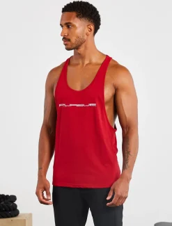 Graphic Stringer Vest Maroon
