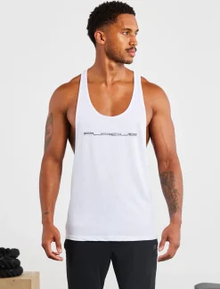 Graphic Stringer Vest White