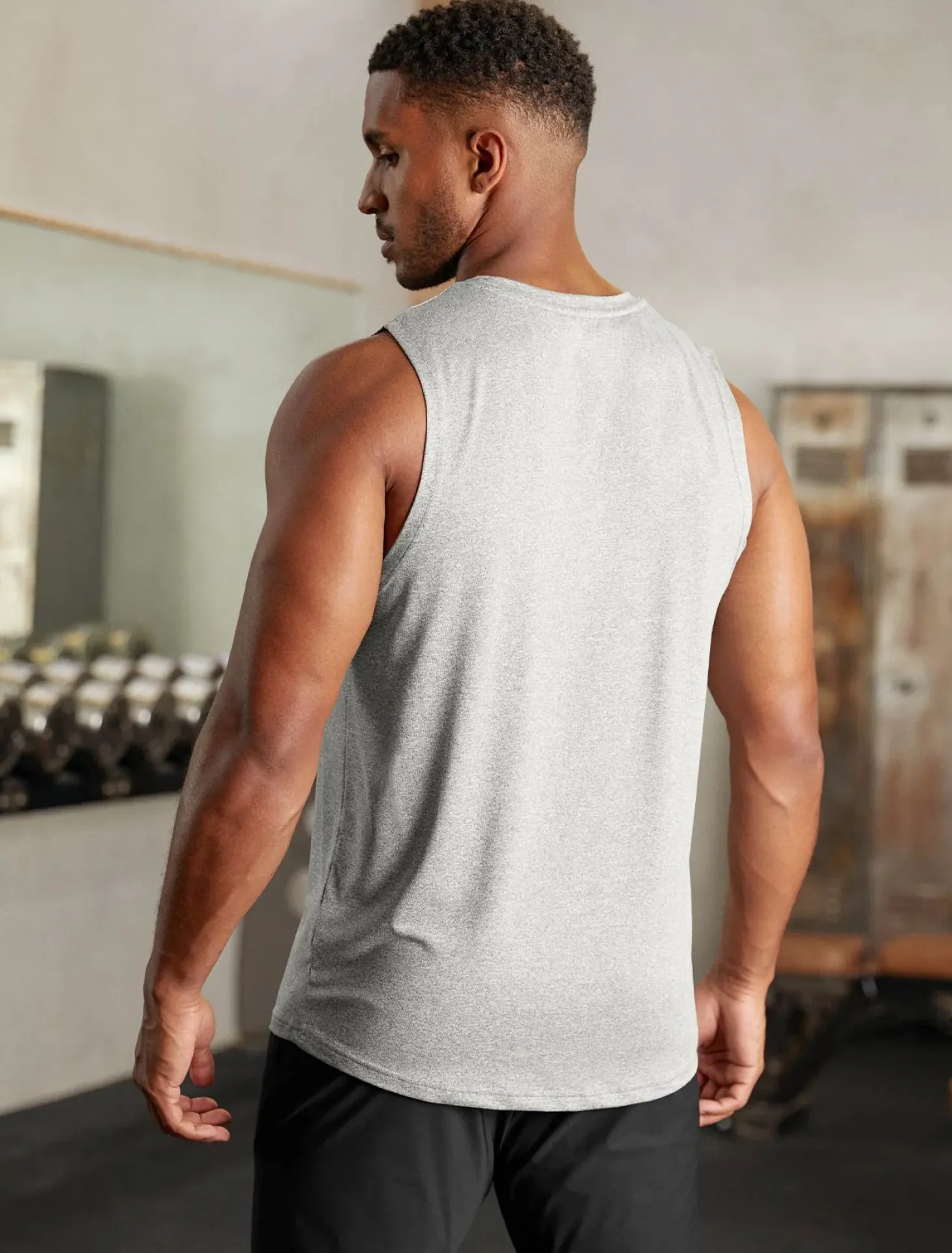 Hybrid Everyday Tank Grey Marl