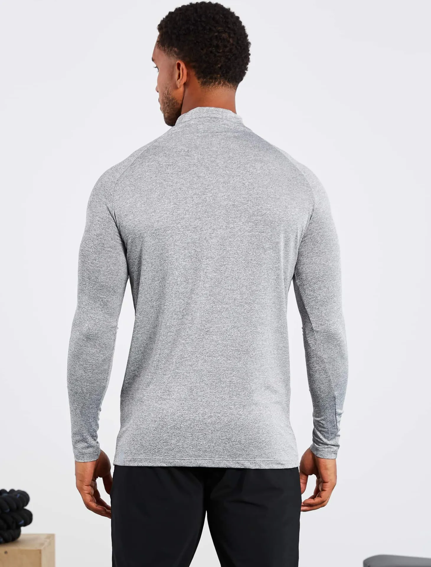 Hybrid Everyday 1/4 Zip Grey Marl