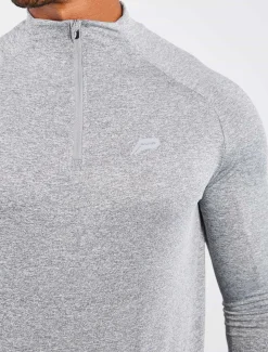 Hybrid Everyday 1/4 Zip Grey Marl