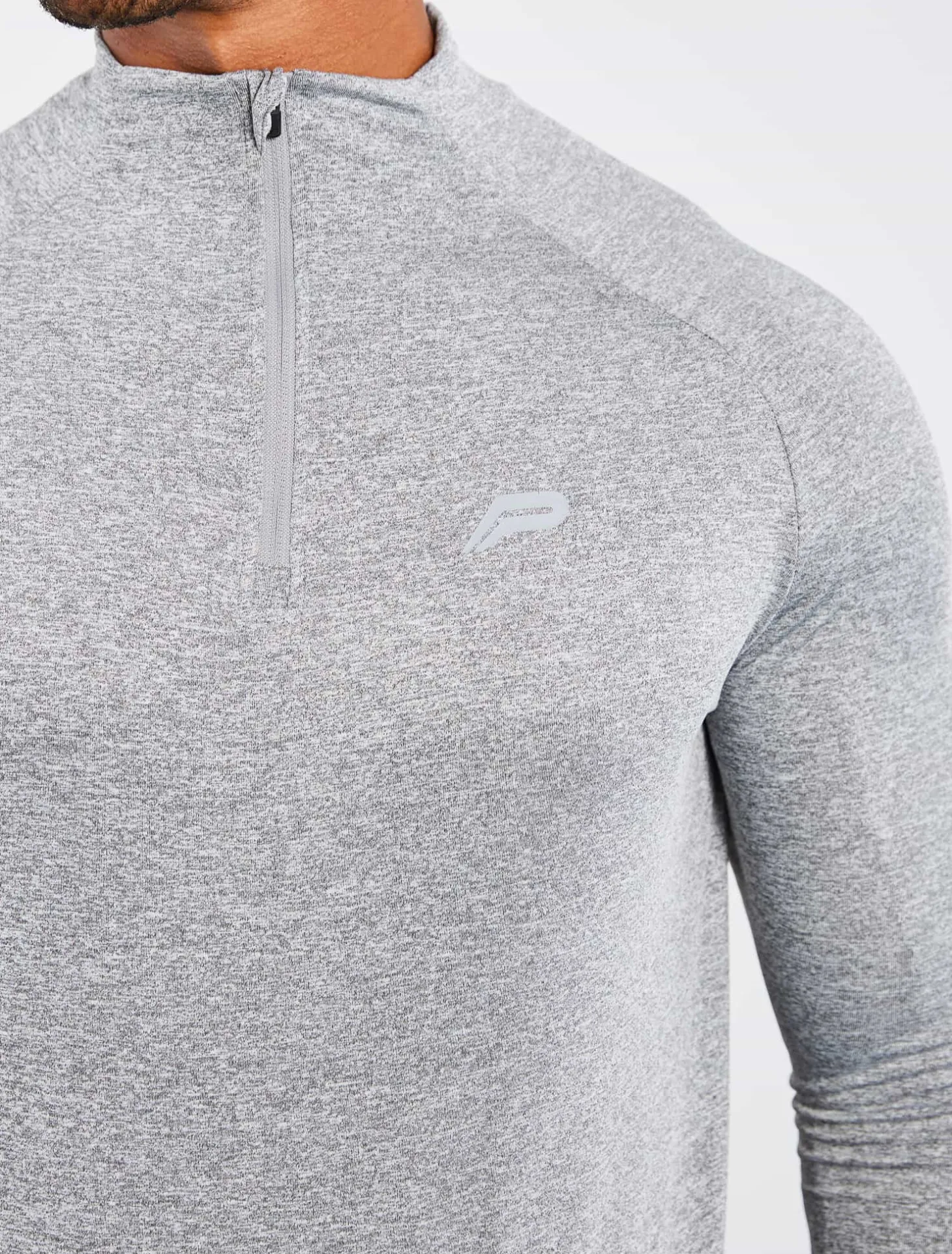 Hybrid Everyday 1/4 Zip Grey Marl