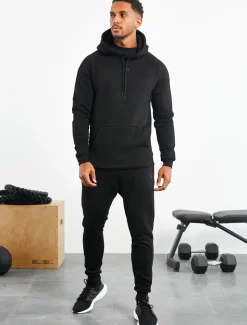 Icon Tapered Hoodie Black