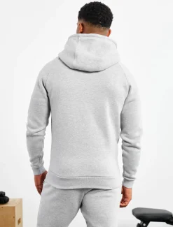Icon Tapered Hoodie Heather Grey