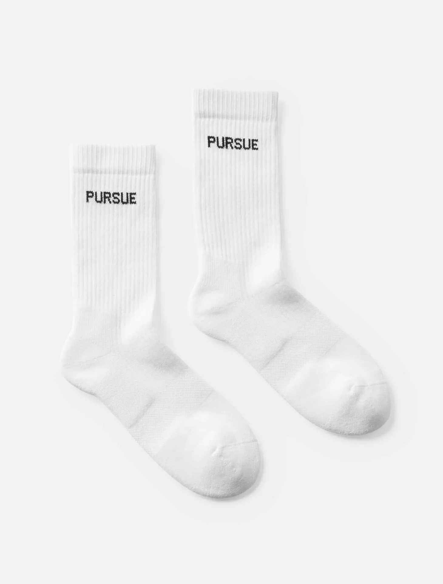 Jacquard Crew Socks White (Unisex)