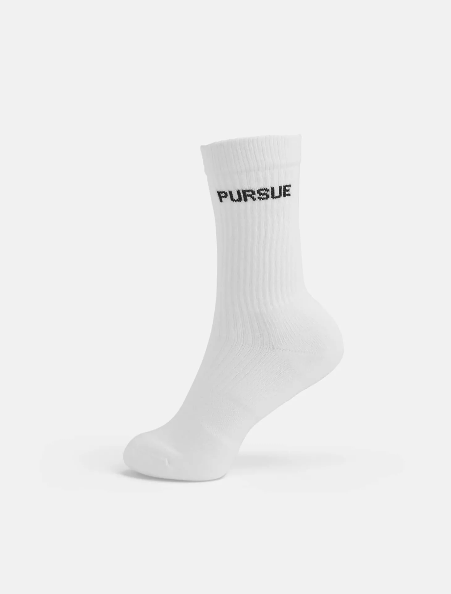 Jacquard Crew Socks White (Unisex)