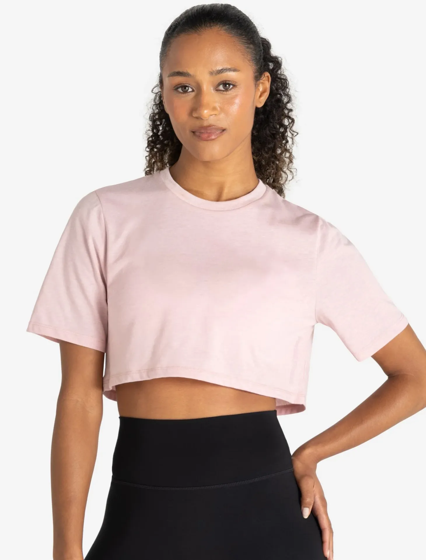 Knot Back Crop T-Shirt Afterglow Pink