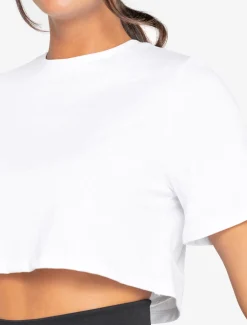Knot Back Crop T-Shirt White