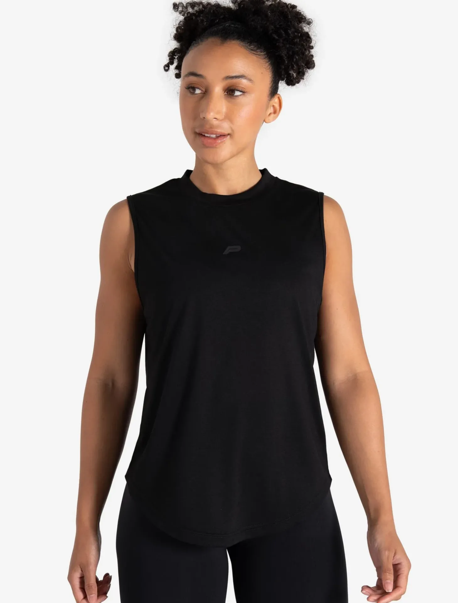 Lightweight Oversized Gym Tank Black