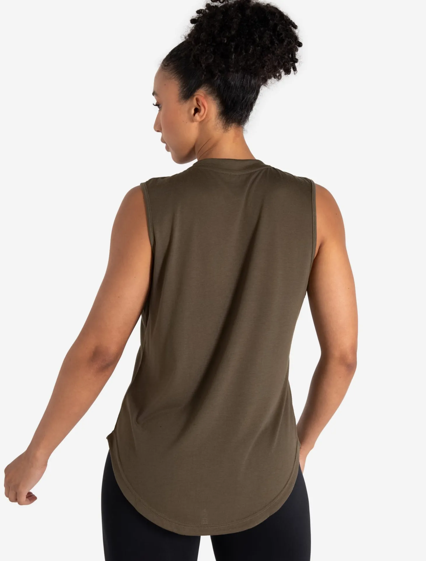 Lightweight Oversized Gym Tank Olive