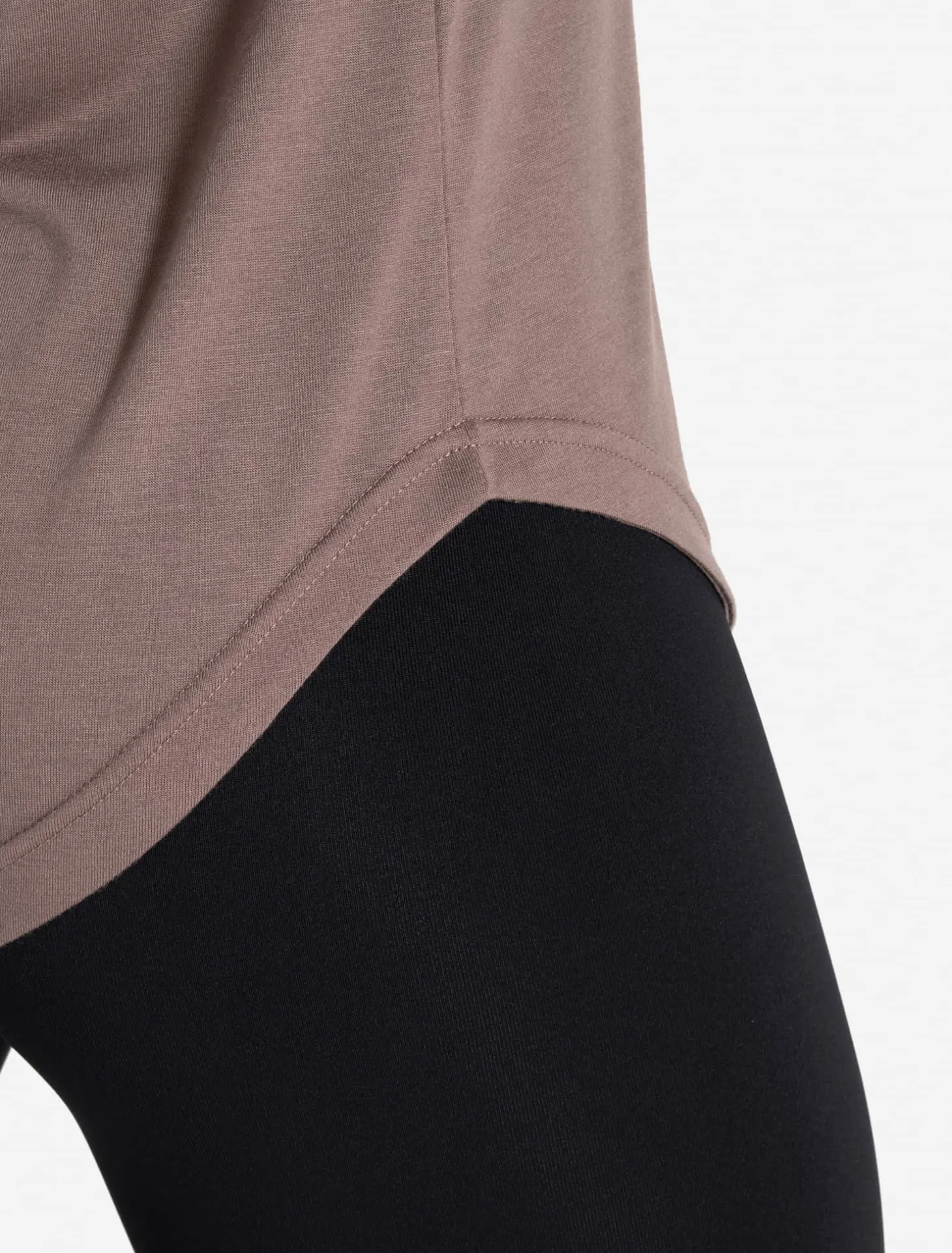 Lightweight Oversized Gym Tank Neutral Brown