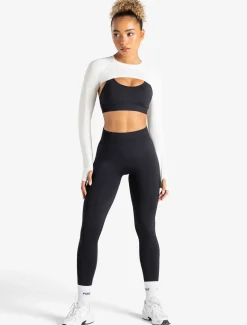 Long Sleeve Shrug White