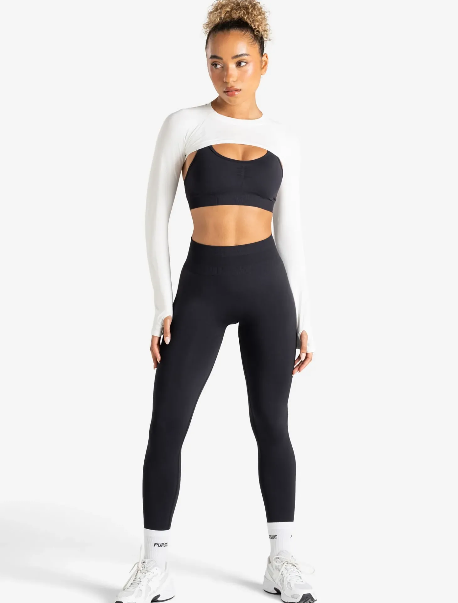 Long Sleeve Shrug White