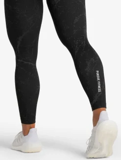 Marble Seamless Leggings Black