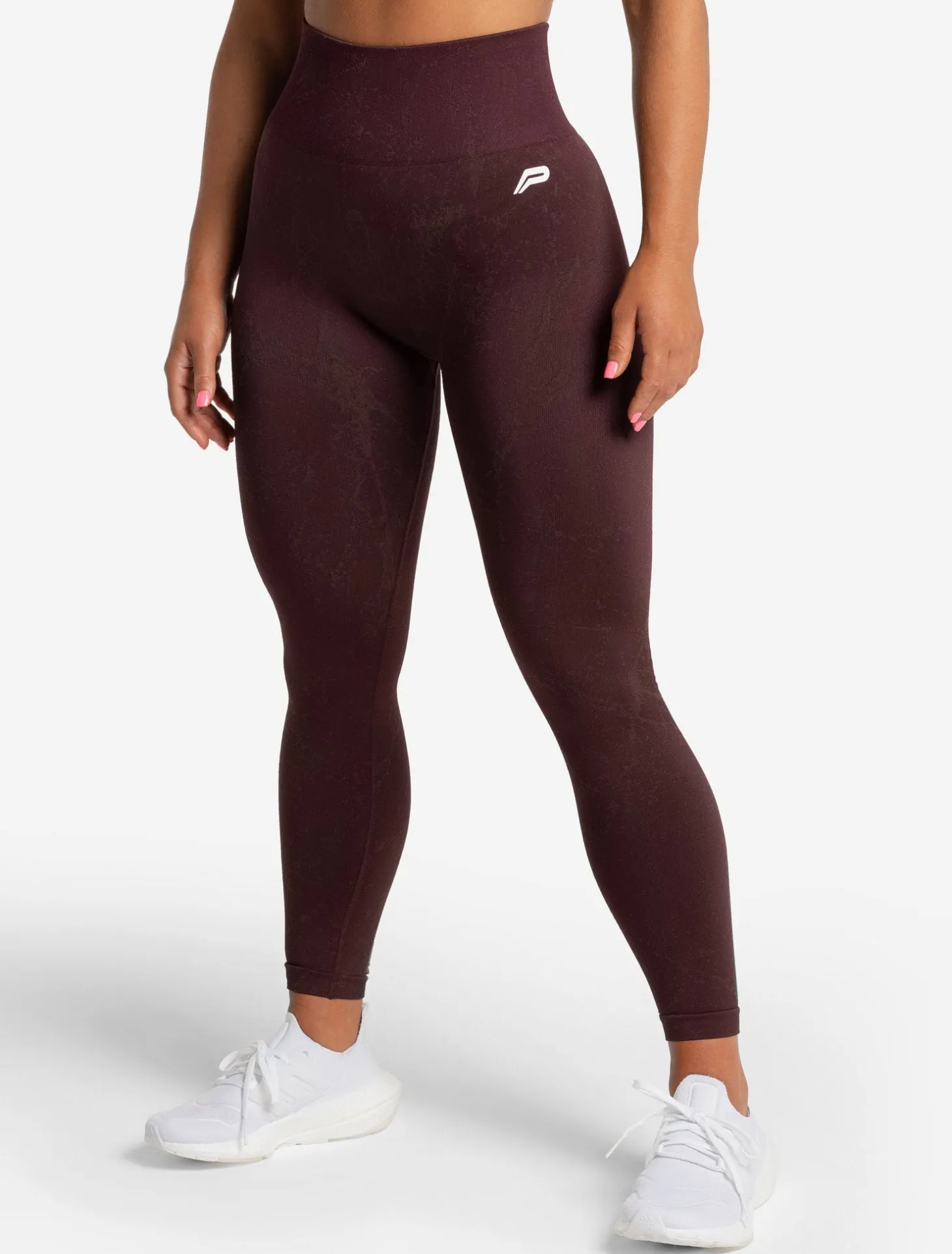Marble Seamless Leggings Black Cherry