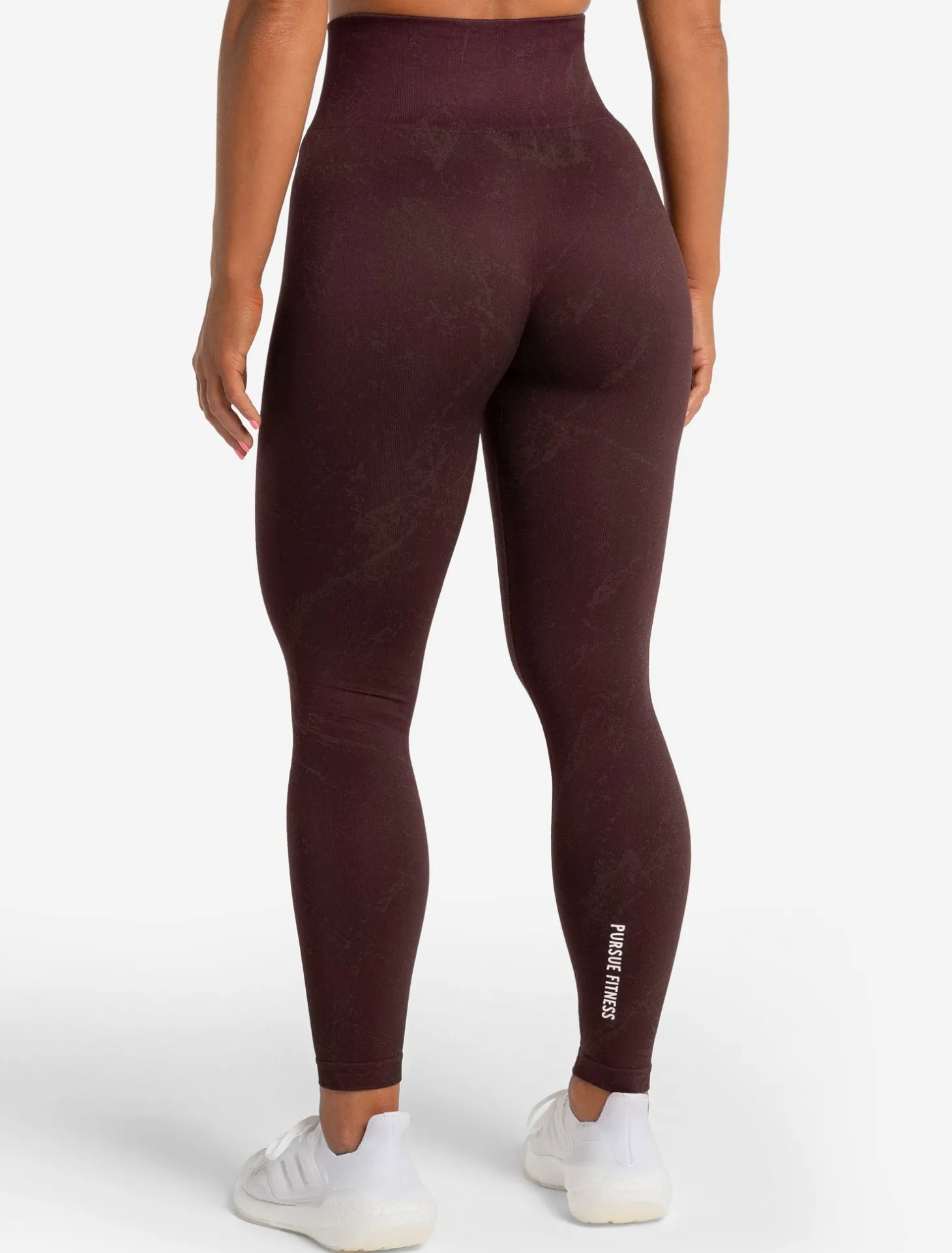 Marble Seamless Leggings Black Cherry