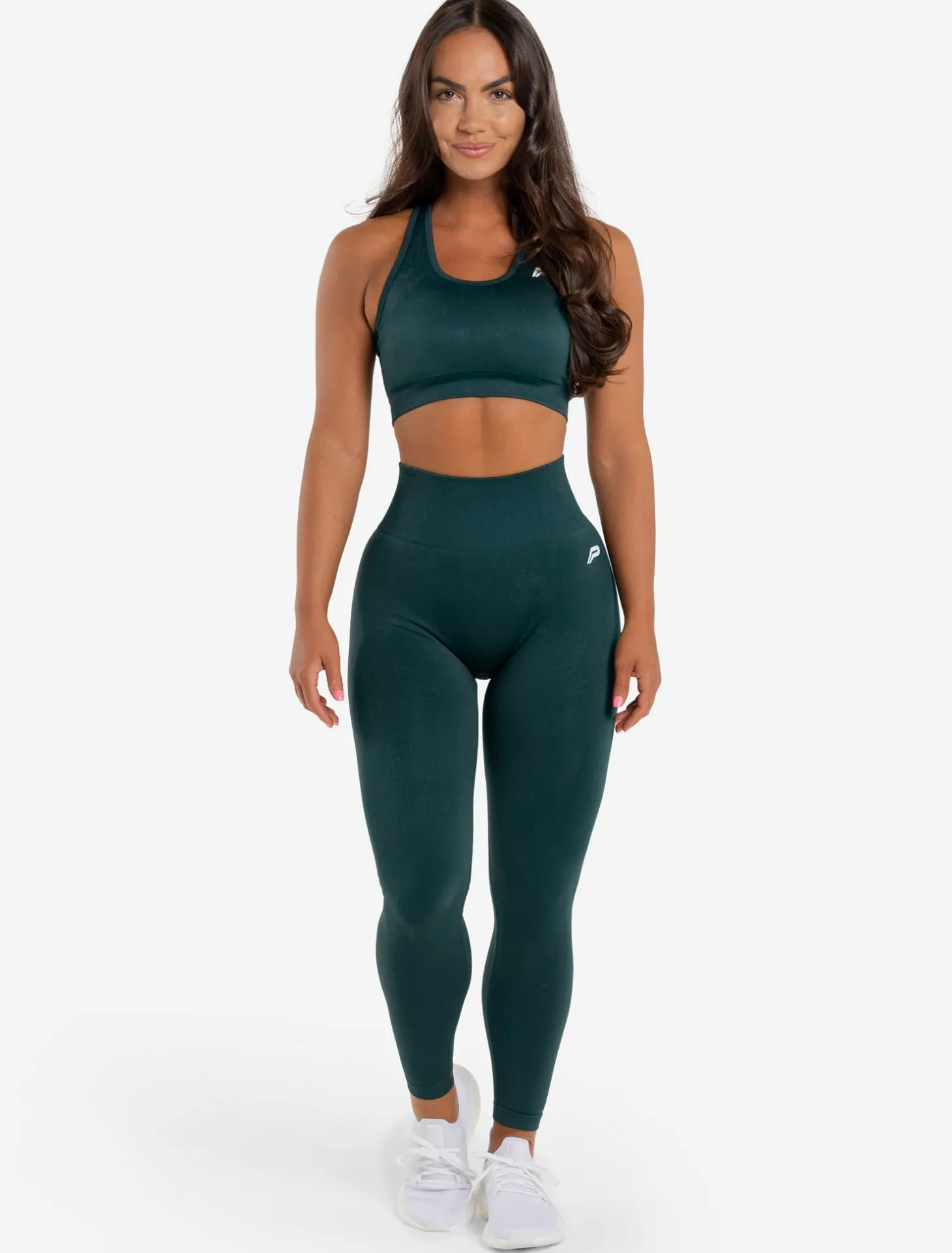 Marble Seamless Sports Bra Dark Emerald Green
