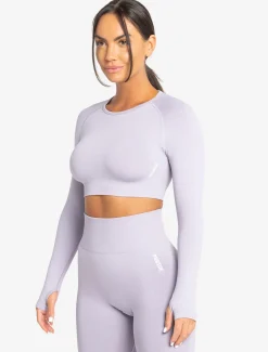 Move Seamless Long Sleeve Crop Top Lilac