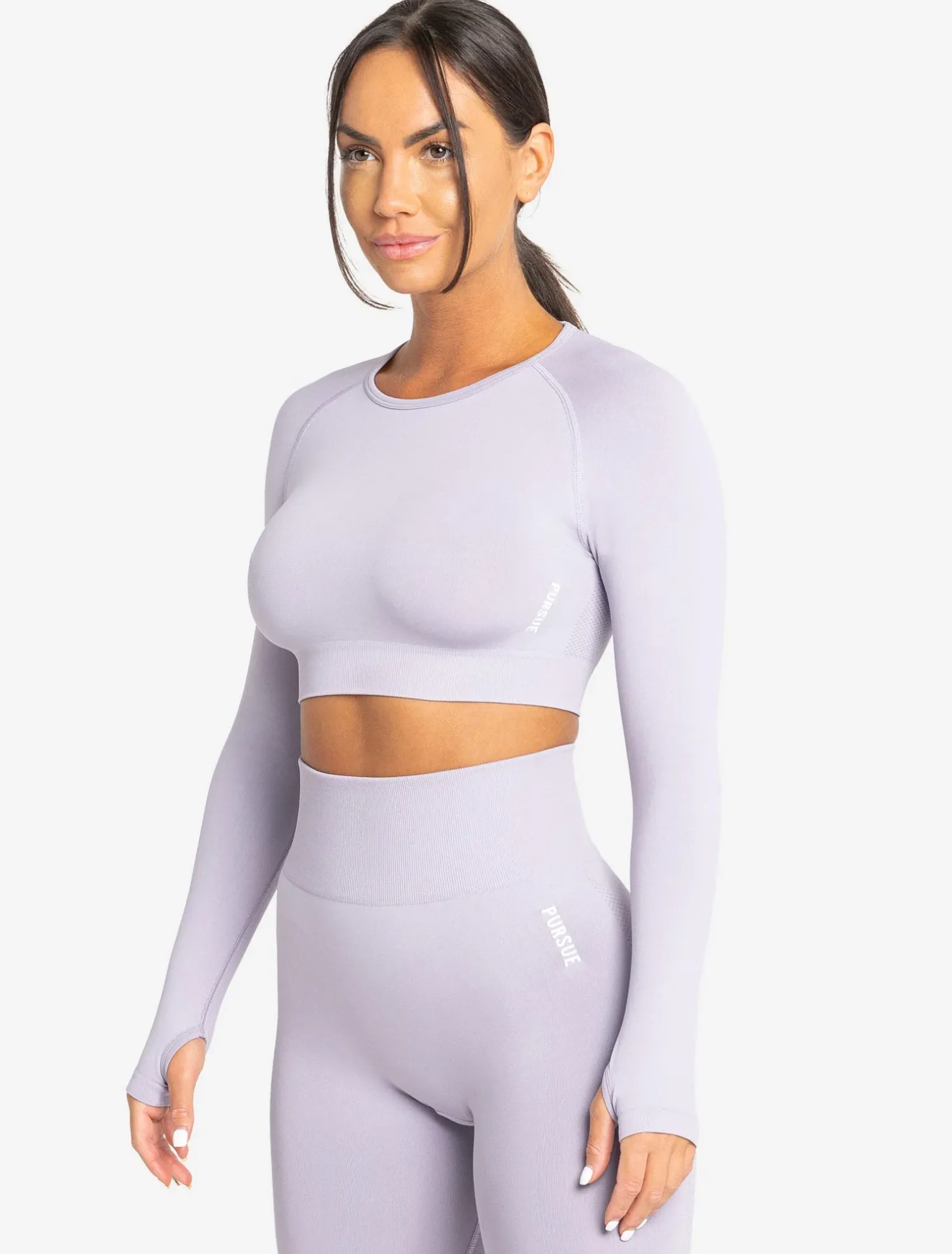Move Seamless Long Sleeve Crop Top Lilac