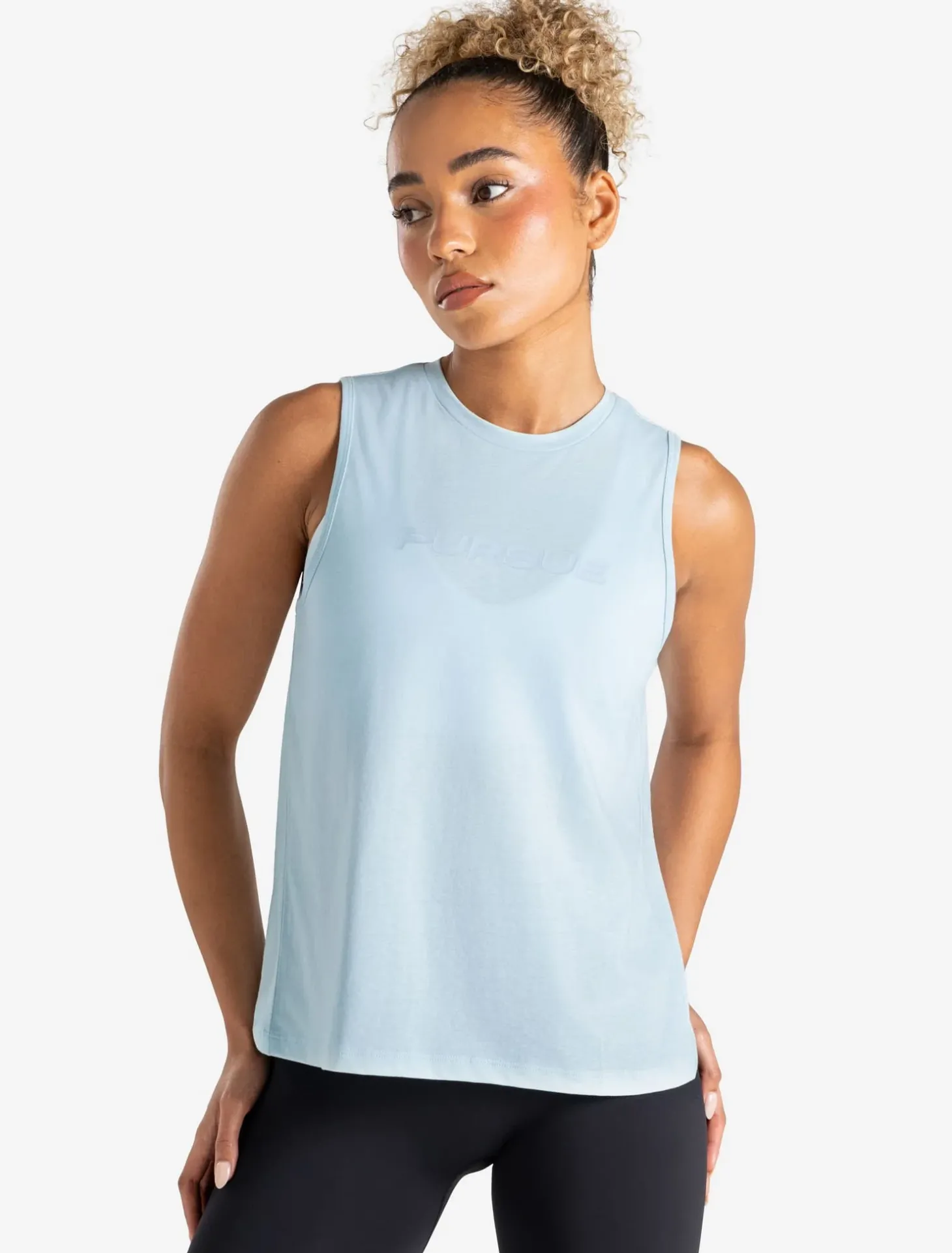 Open Back Full Length Vest Baby Blue