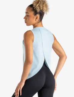 Open Back Full Length Vest Baby Blue