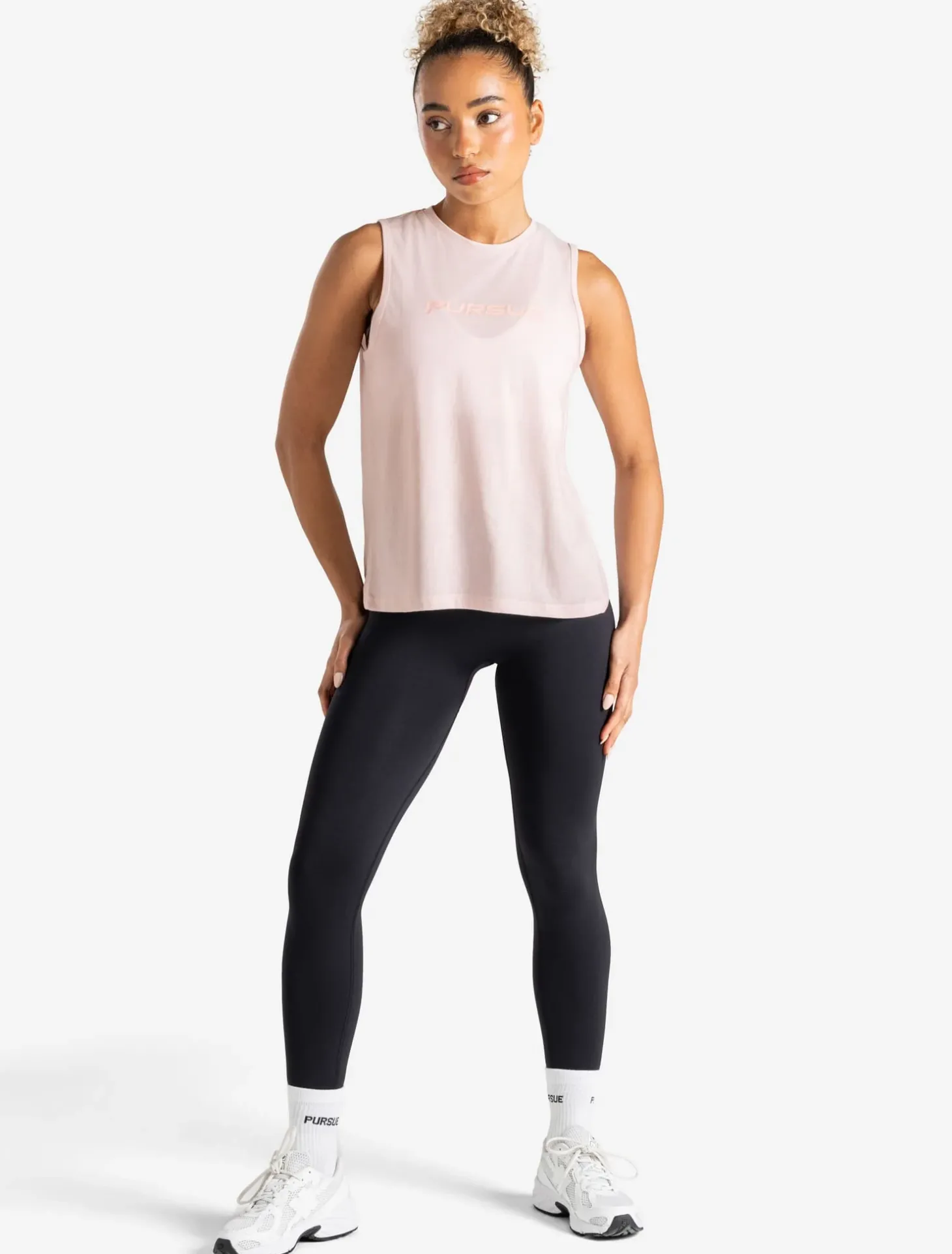 Open Back Full Length Vest Ballet Pink