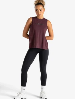 Open Back Full Length Vest Raisin