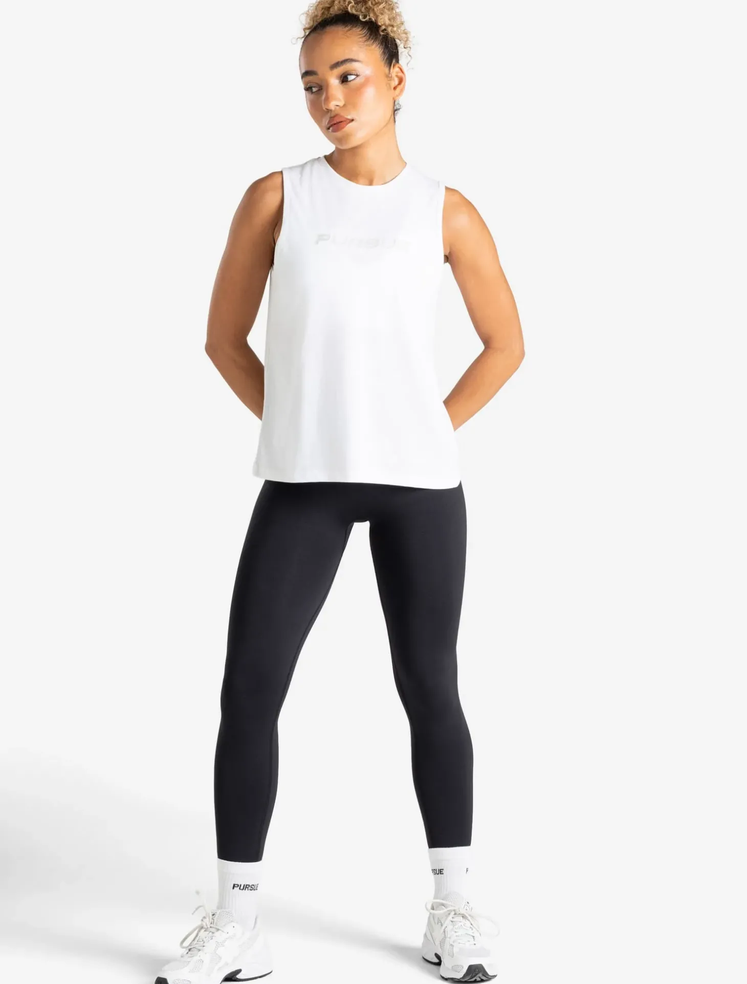 Open Back Full Length Vest White