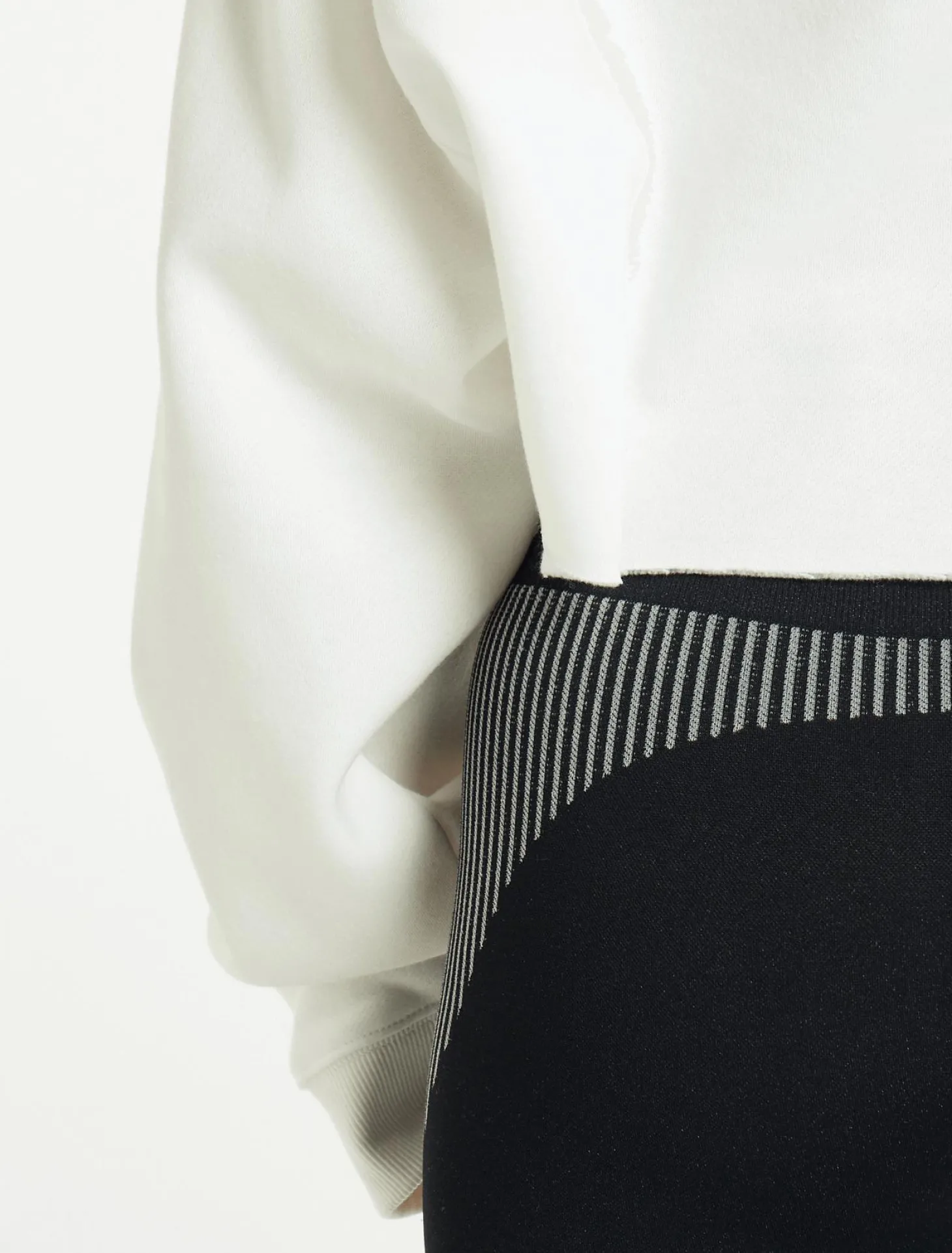 Oversized Crop Hoodie Pure White