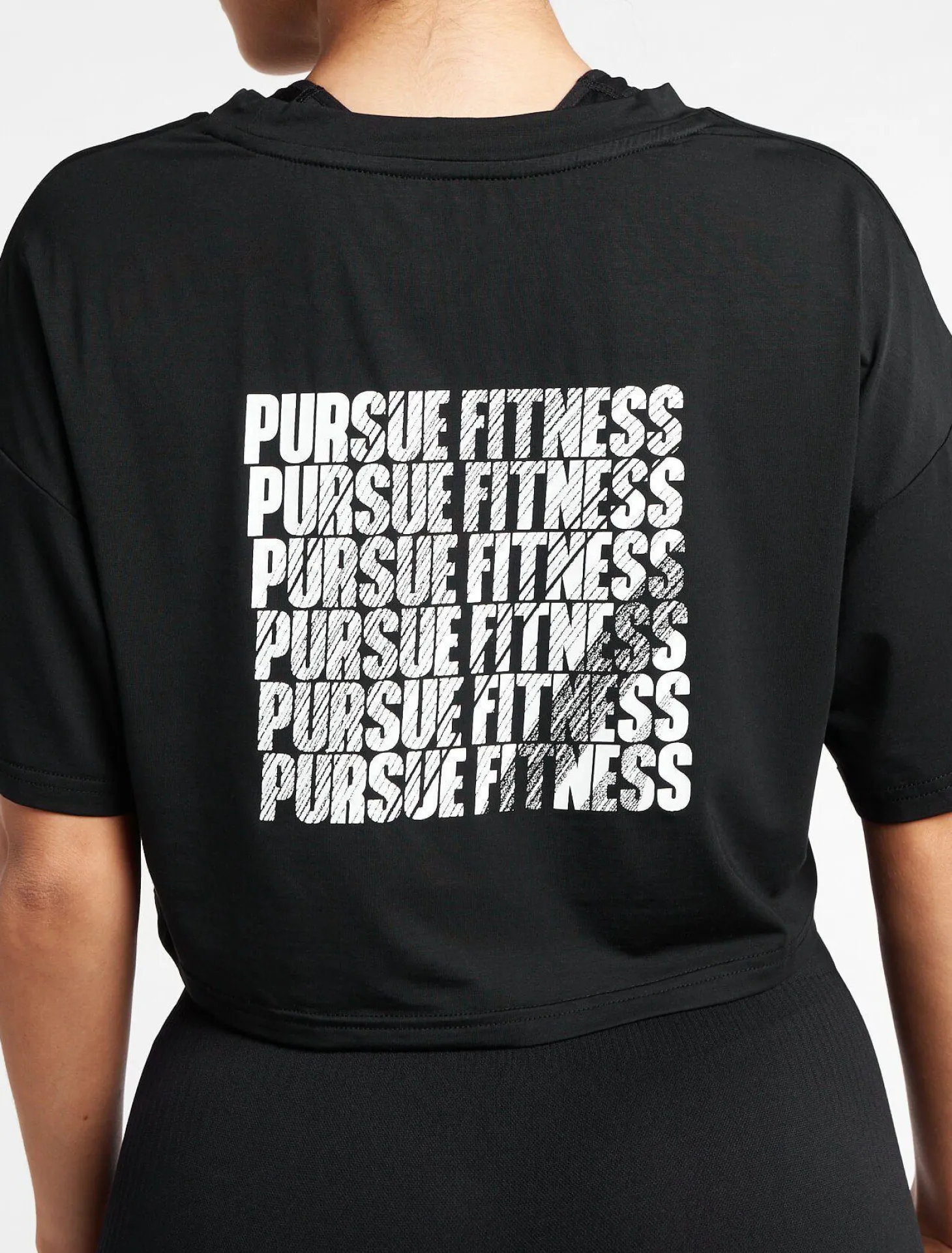 Oversized Crop T-Shirt Black