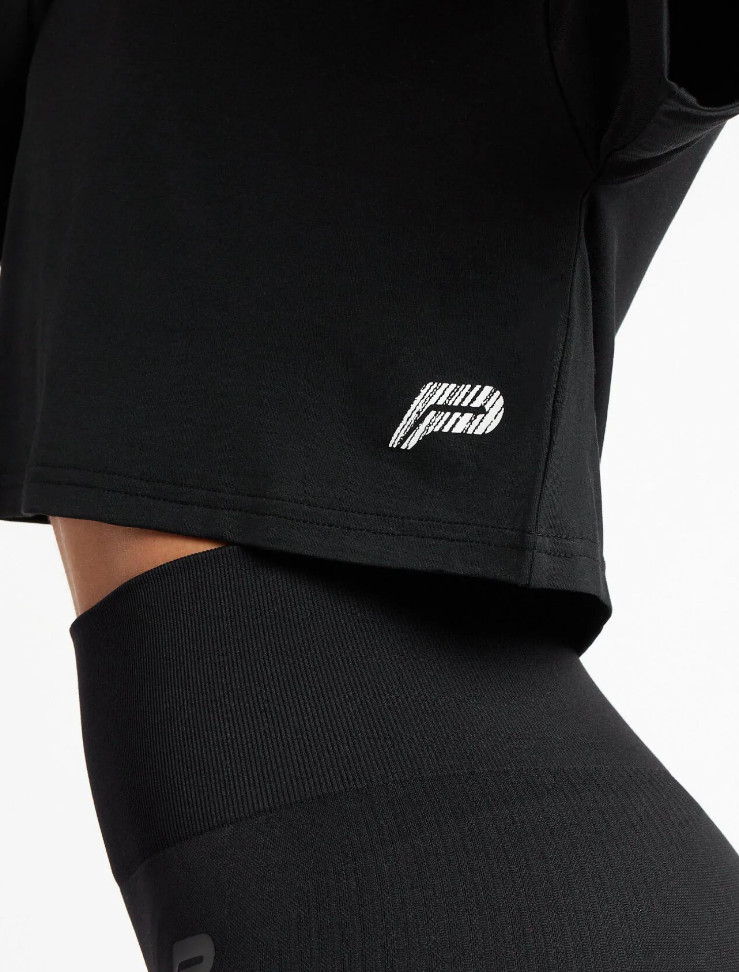 Oversized Crop T-Shirt Black