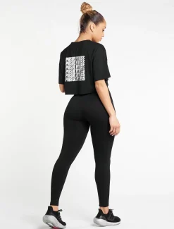 Oversized Crop T-Shirt Black