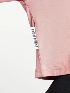 Oversized Crop T-Shirt Dusky Pink