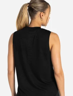 Oversized Graphic Tank Black
