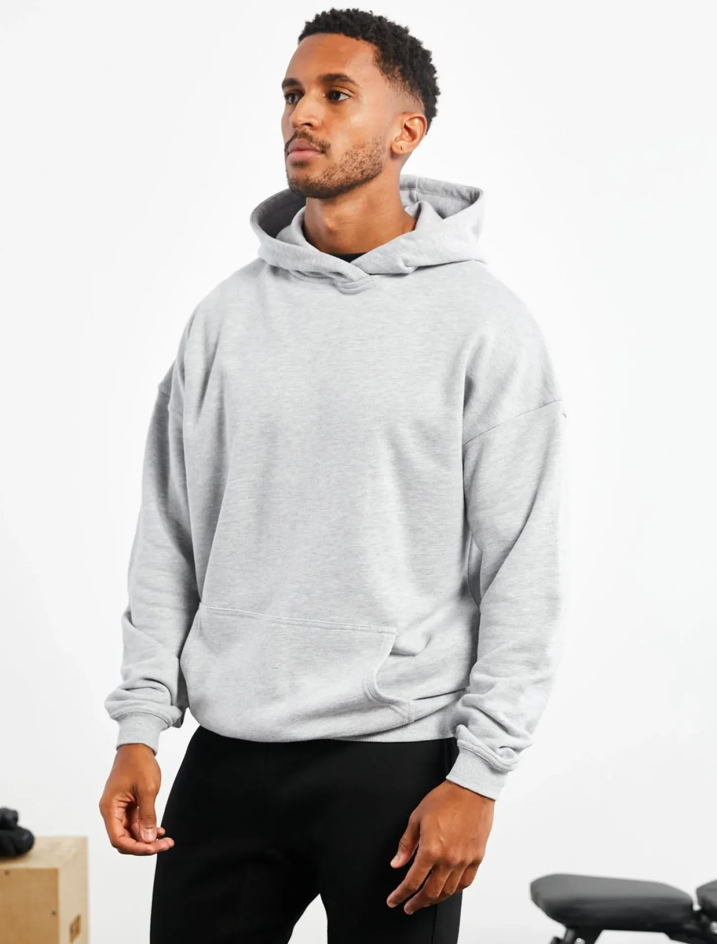 Oversized Hoodie Grey Marl