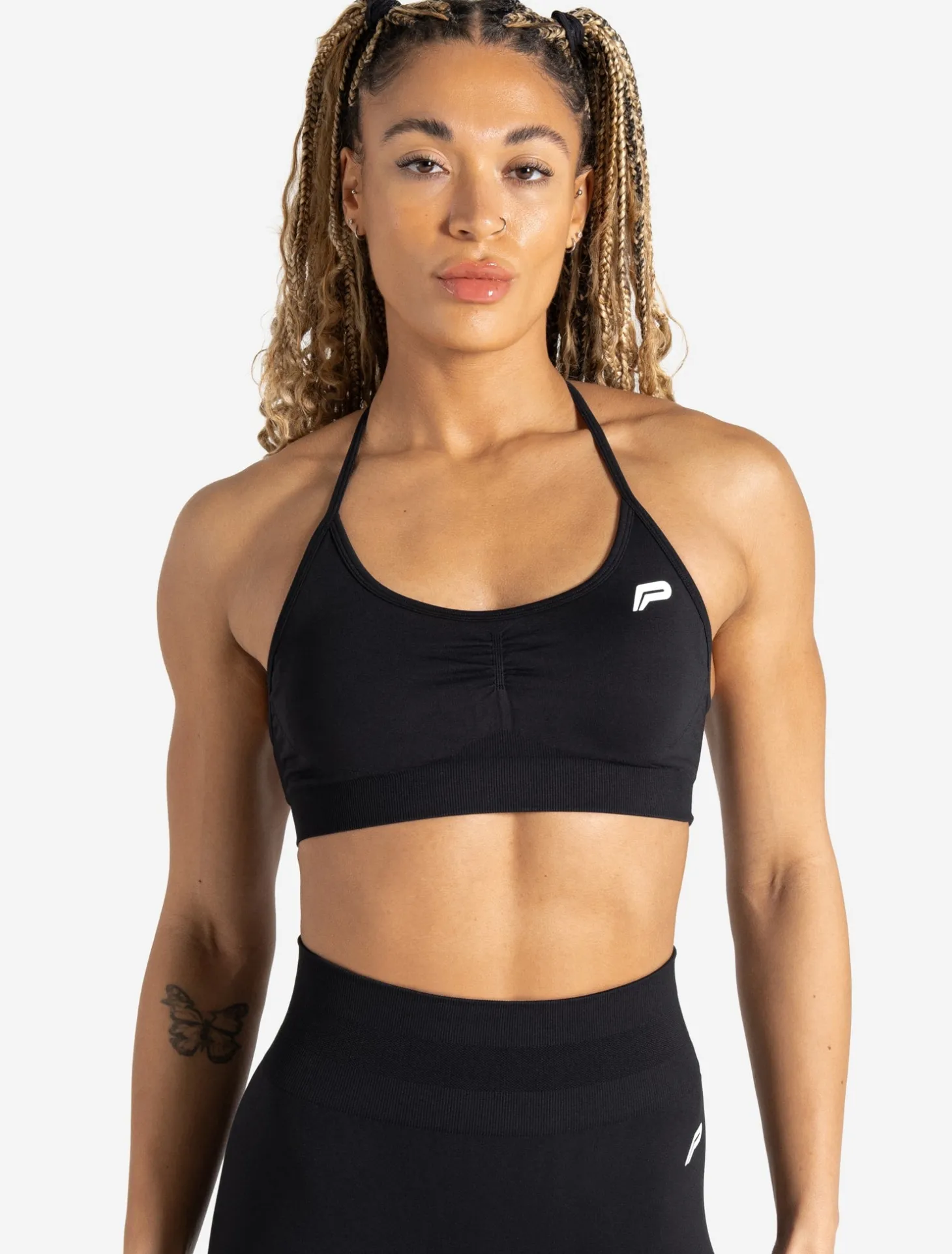 Scrunch Seamless Adjustable Sports Bra Black