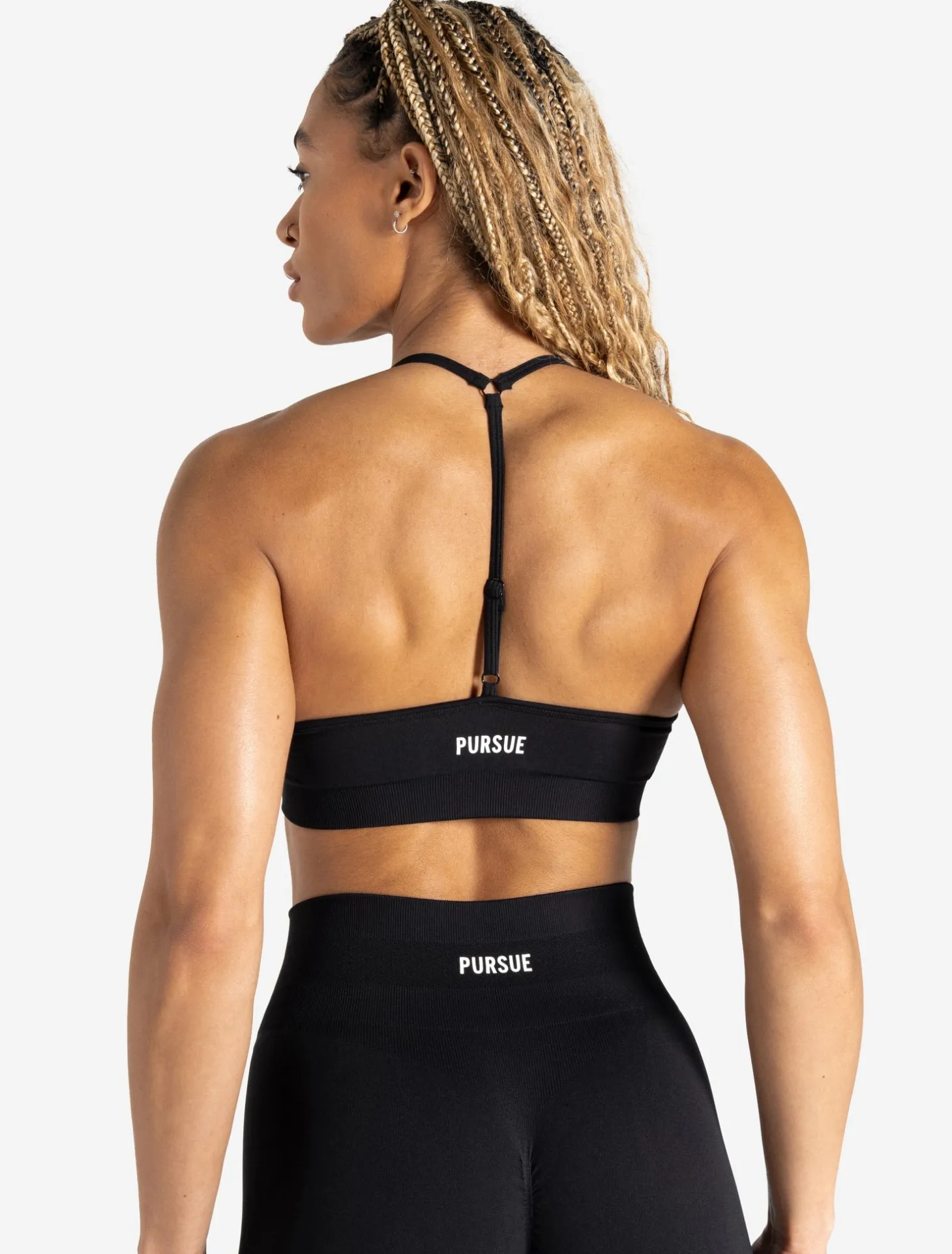 Scrunch Seamless Adjustable Sports Bra Black