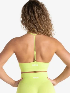 Scrunch Seamless Adjustable Sports Bra Lime Zest