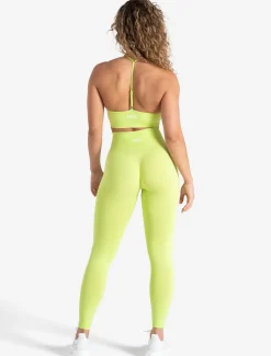 Scrunch Seamless Adjustable Sports Bra Lime Zest