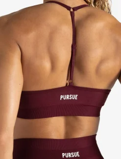 Scrunch Seamless Adjustable Sports Bra Dark Cherry