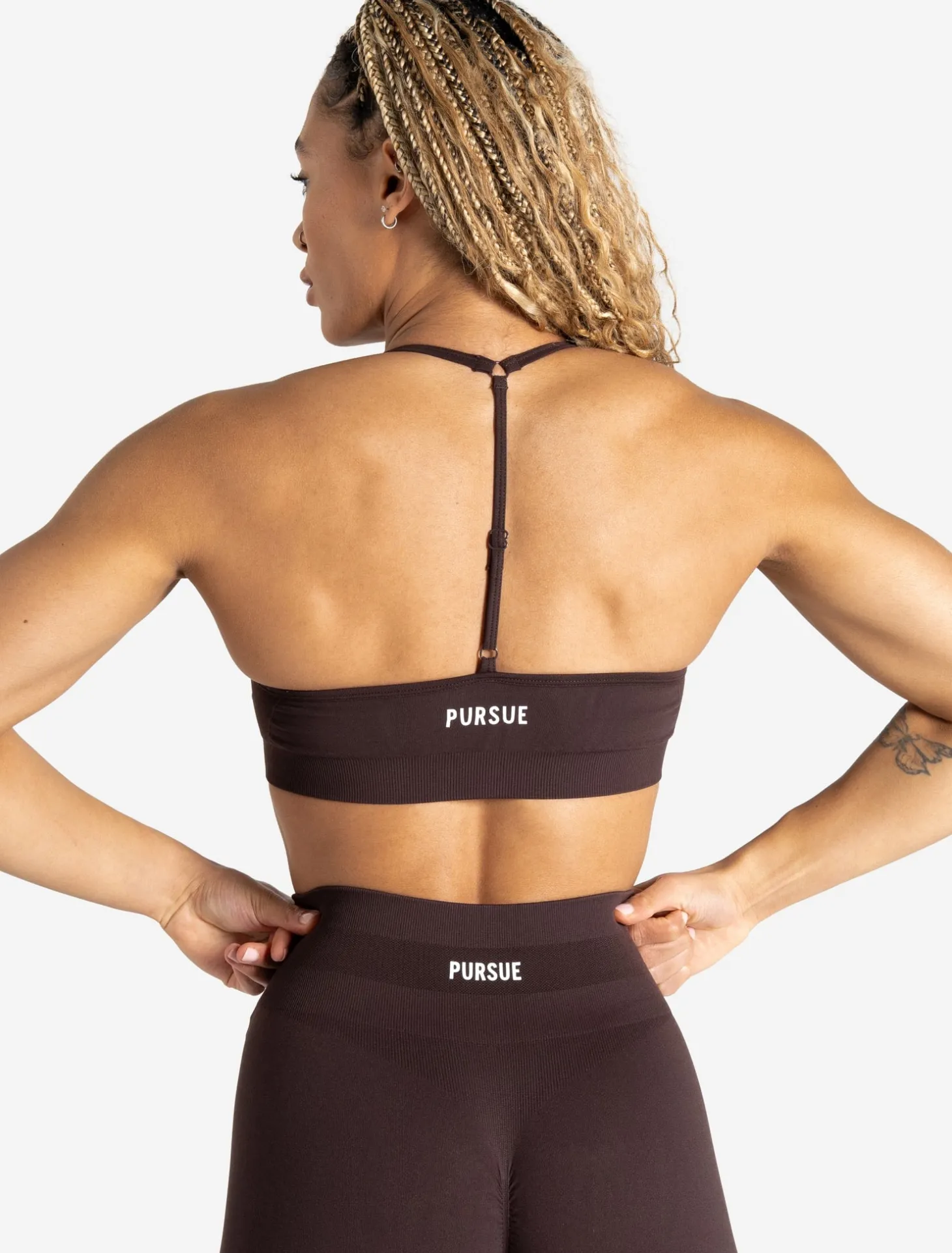 Scrunch Seamless Adjustable Sports Bra Chocolate Plum