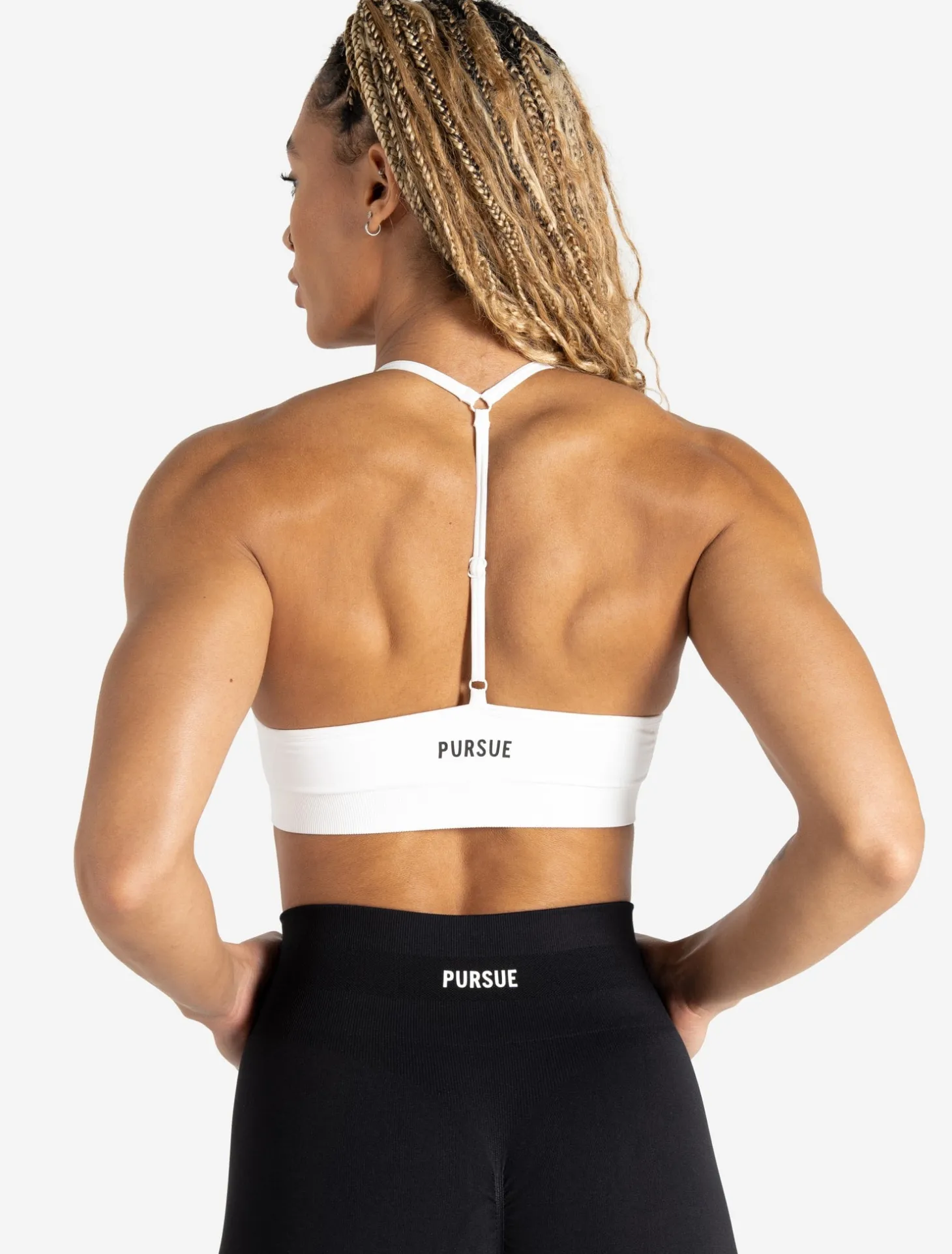 Scrunch Seamless Adjustable Sports Bra White