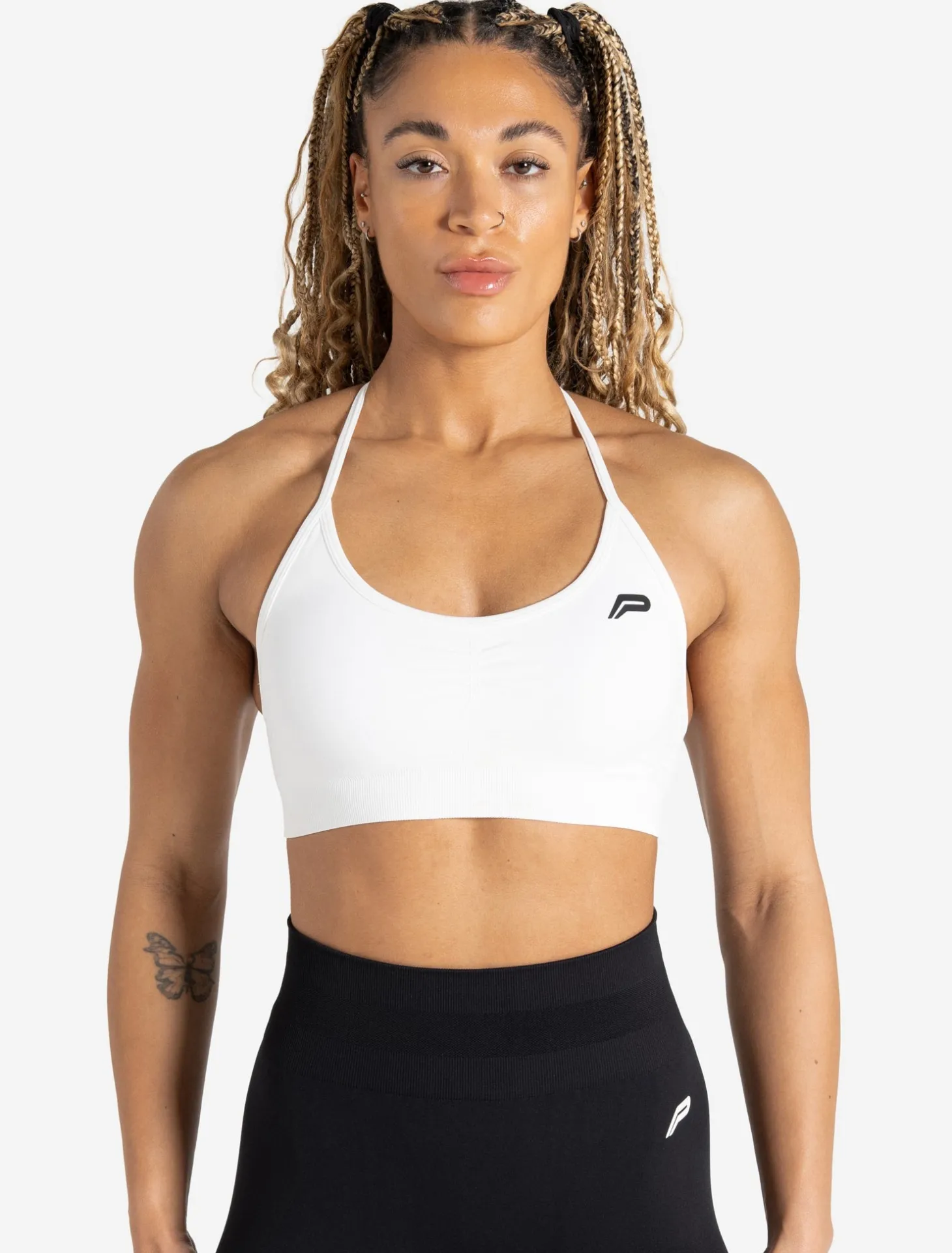 Scrunch Seamless Adjustable Sports Bra White