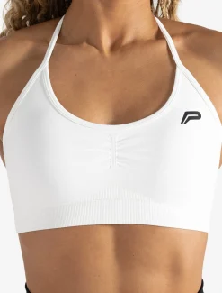 Scrunch Seamless Adjustable Sports Bra White